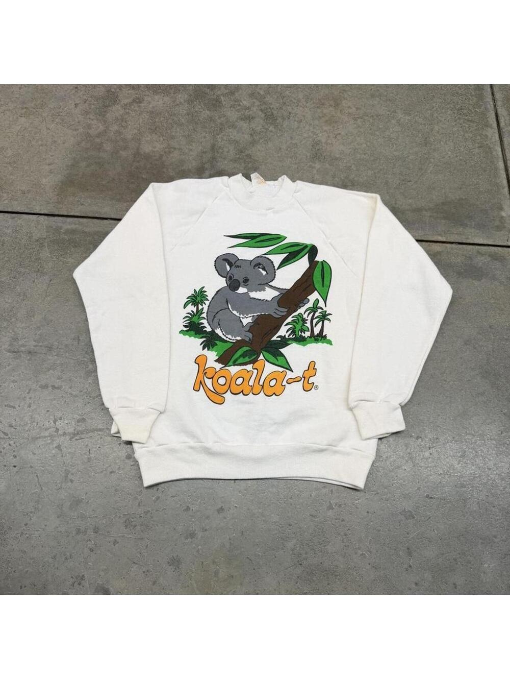 vintage koala t made in usa australia nature animal destination crewneck small